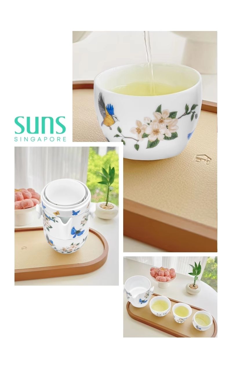 Sparrow in Blossom - Travel Tea Set