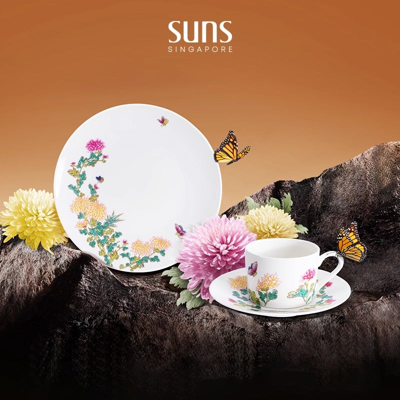 Famille Rose Cup and Saucer