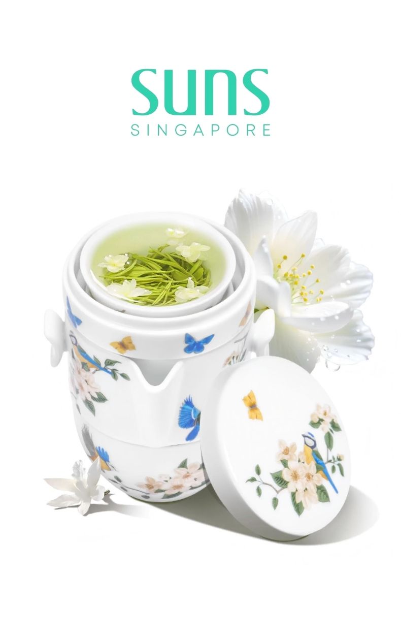 Sparrow in Blossom - Travel Tea Set