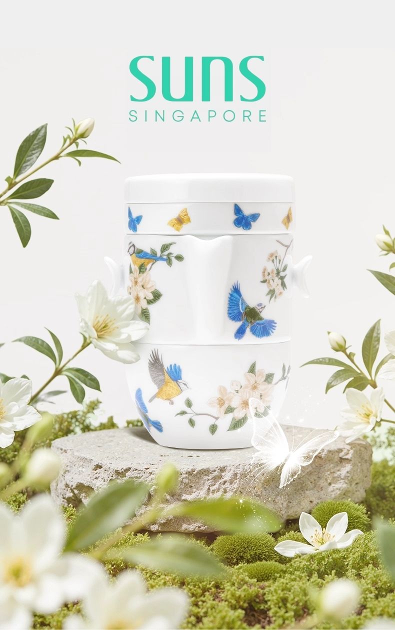 Sparrow in Blossom - Travel Tea Set