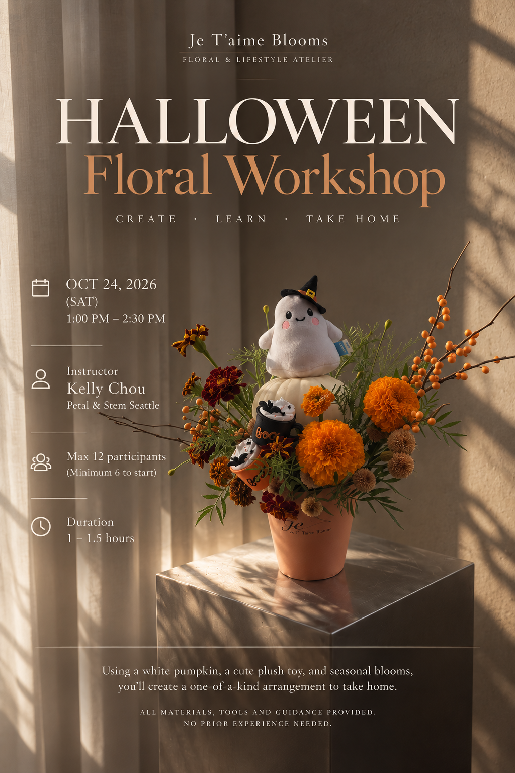 Pumpkin in Bloom — Halloween Floral Workshop