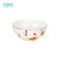 Orange Twin Flower - Bowl