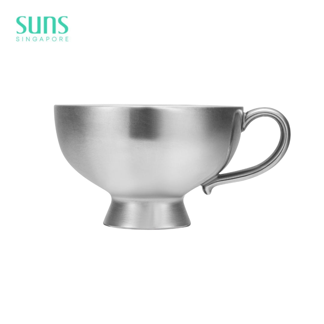 Handmade Silver Glaze High-foot Cup