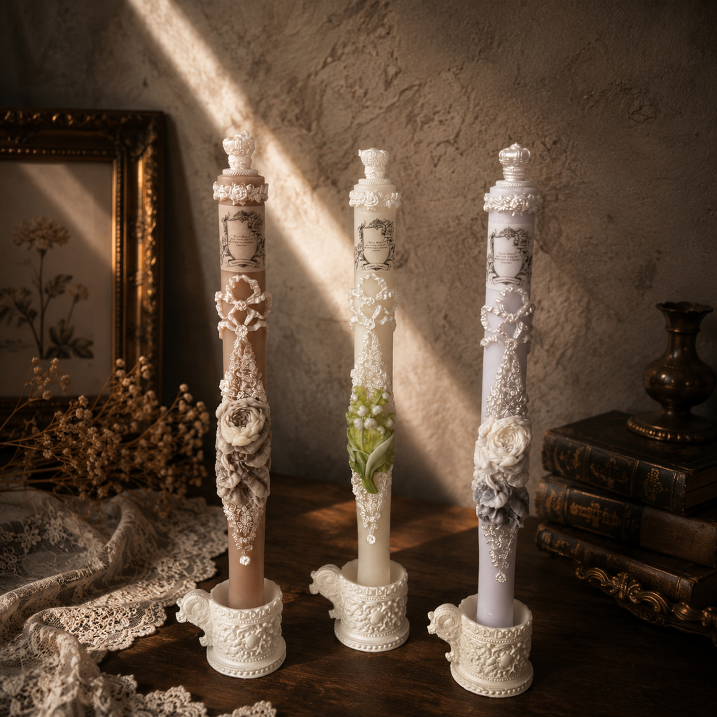 Floriography Collection-Lily of the Valley Crown Candle