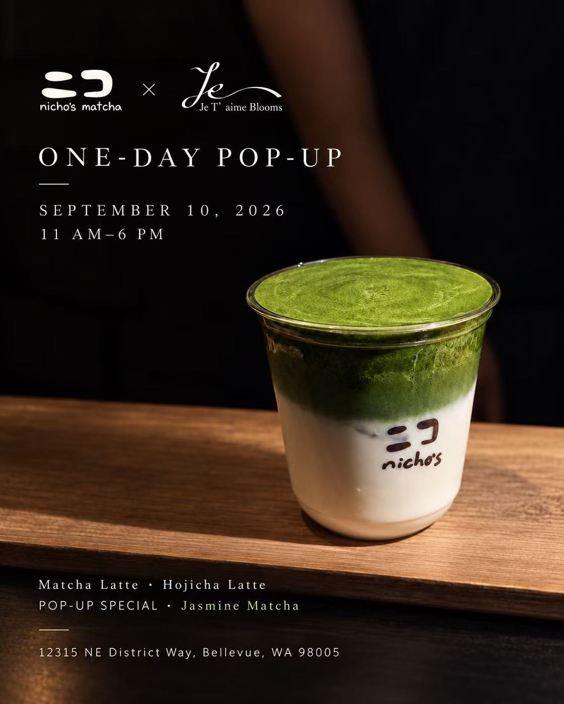 Nicho's Matcha x Je T'aime Blooms