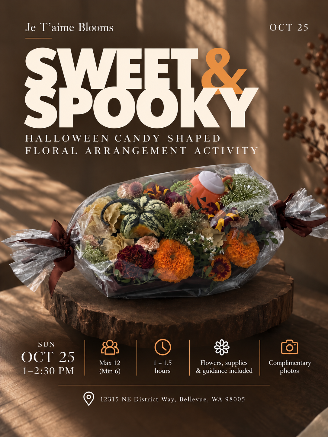 Sweet & Spooky — Halloween Candy Shaped Floral Activity