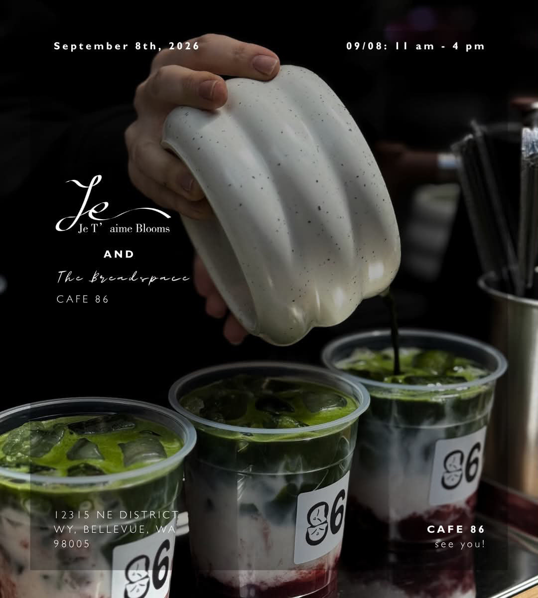 Cafe 86 x Je T'aime Blooms - Sep 8