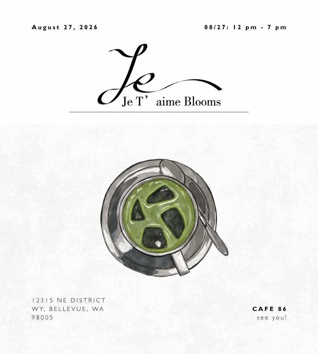 Cafe 86 x Je T'aime Blooms