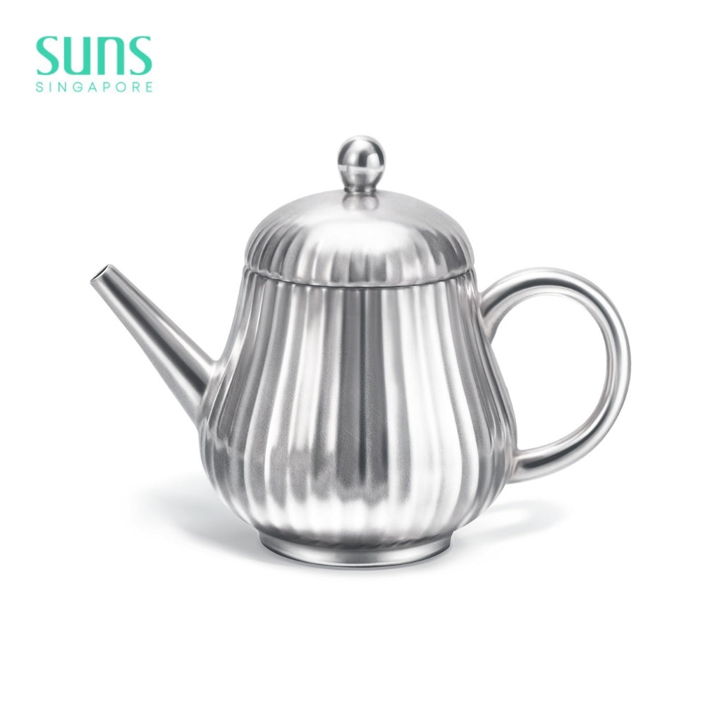 Handmade Silver Glaze Lotus Leaf Kungfu Tea Pot