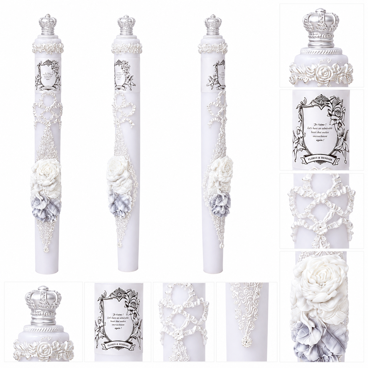 Floriography Collection-Lavender White Rose Candle