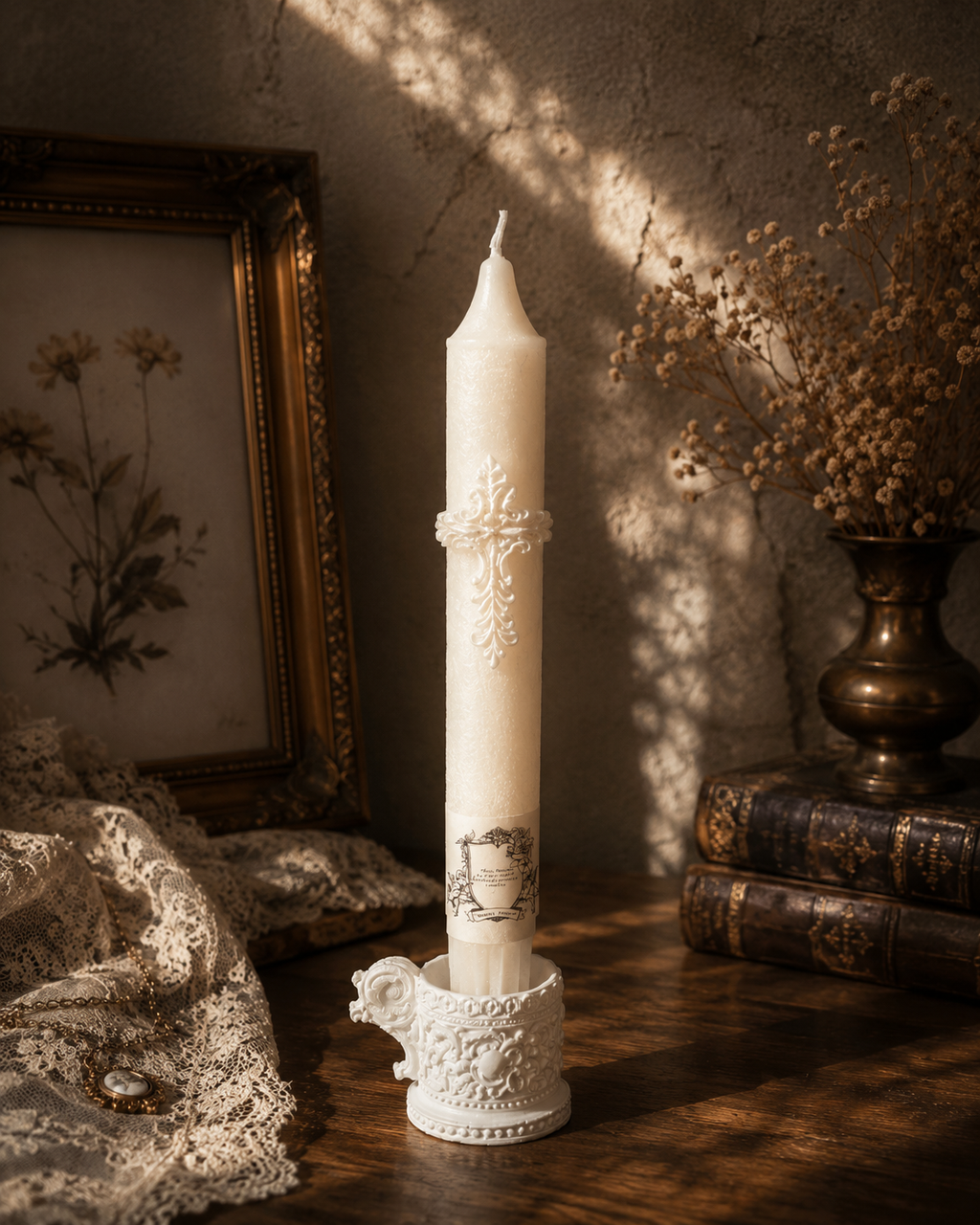 Sanctuary Cross Pillar Candle