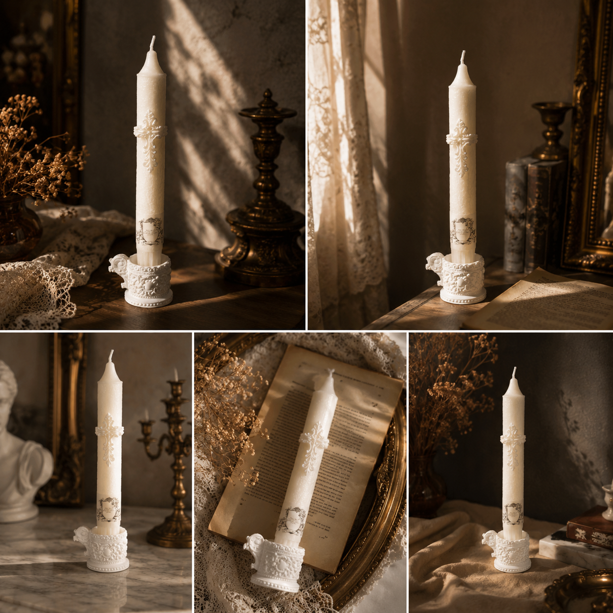 Sanctuary Cross Pillar Candle