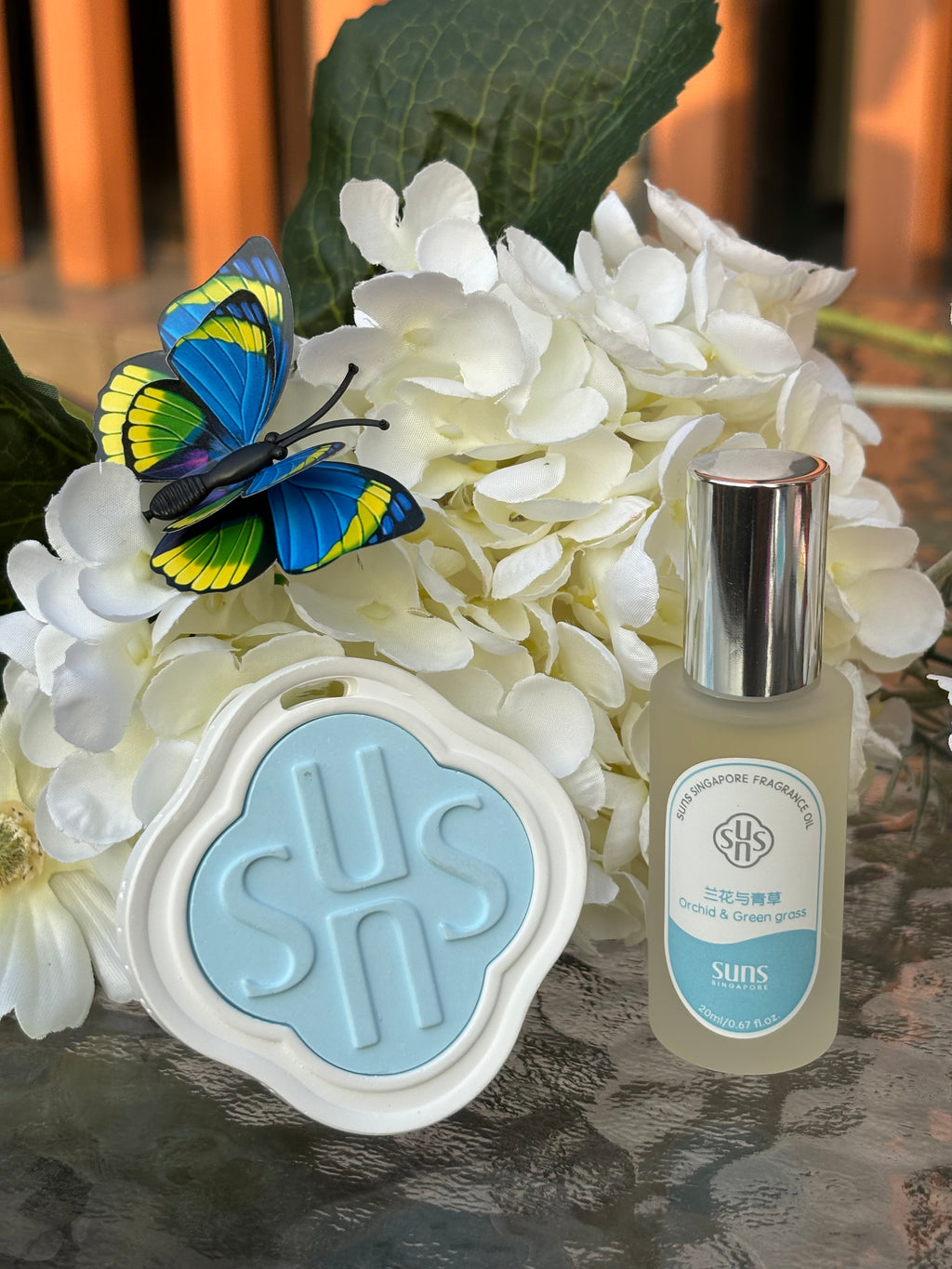 Orchid & Green Grass